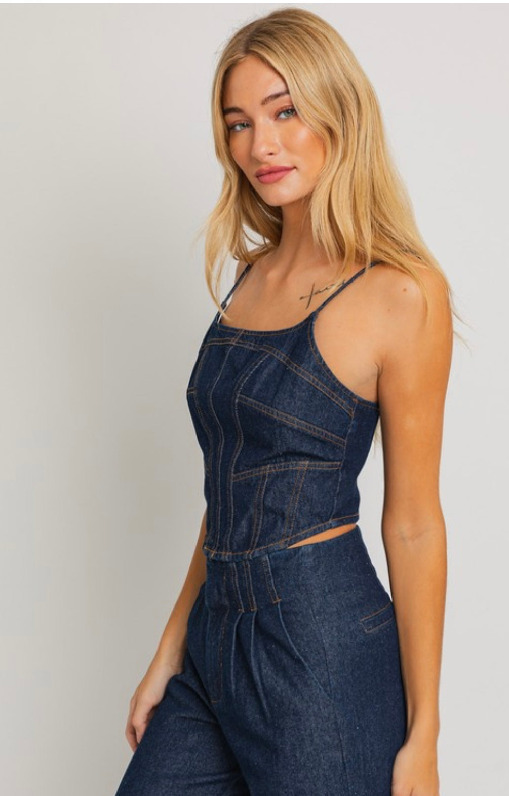 Indigo High Waisted Denim Set - Bellasbylola.com