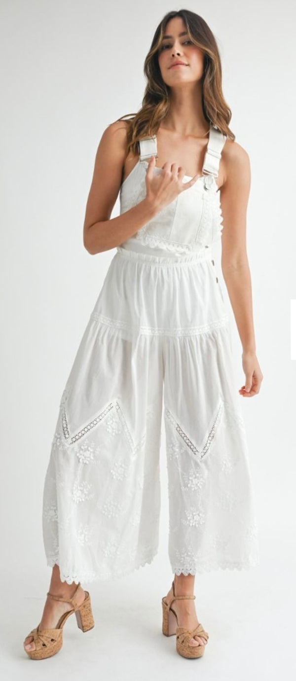 Square neckline overall 100% Rayon