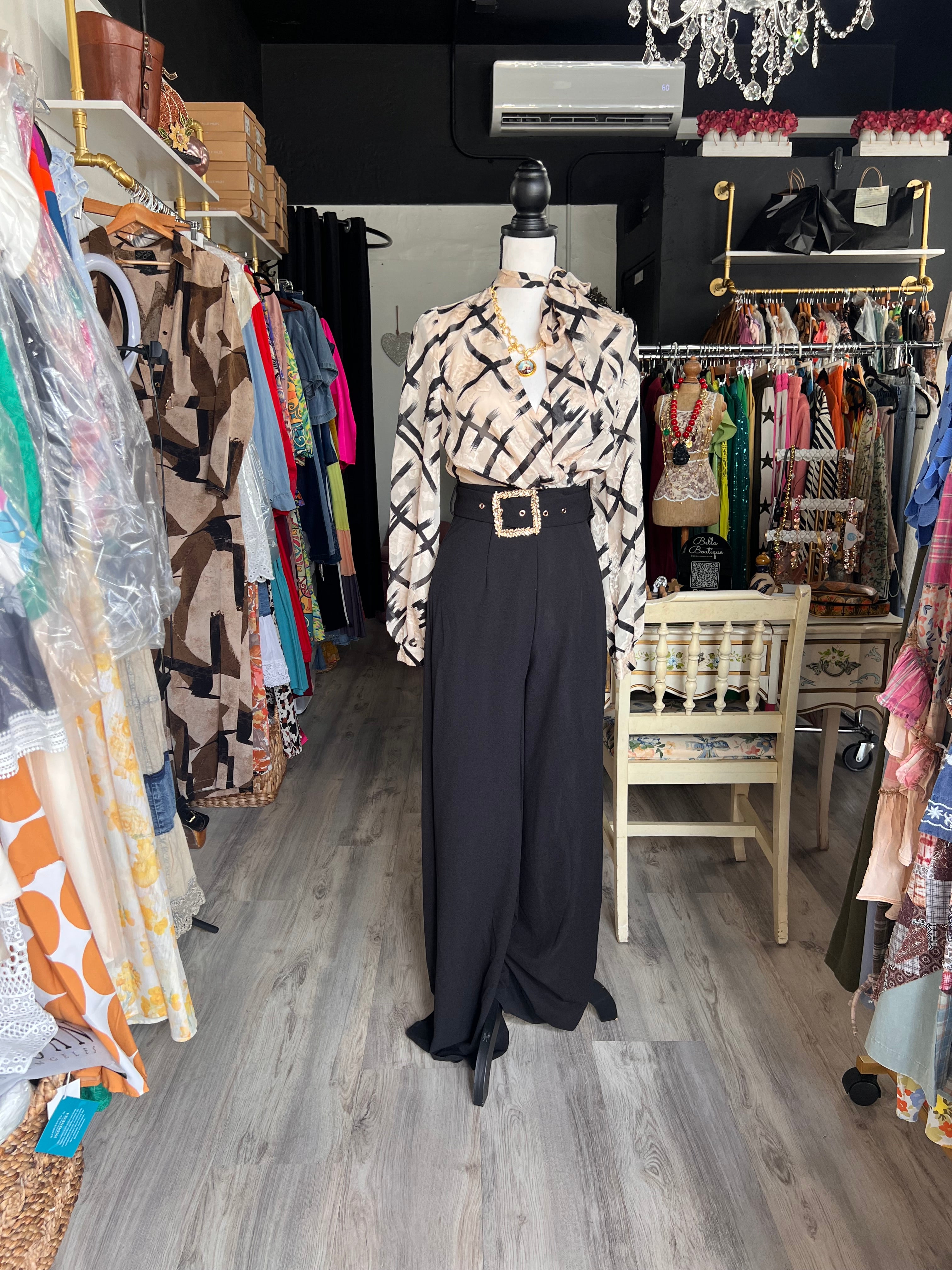 Taupe Long Sleeve Jumpsuit
