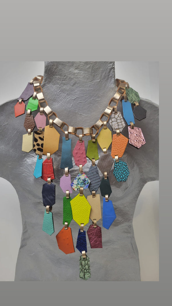 Collar Formas Color Mix  Artesana Arlene Díaz 🇵🇷