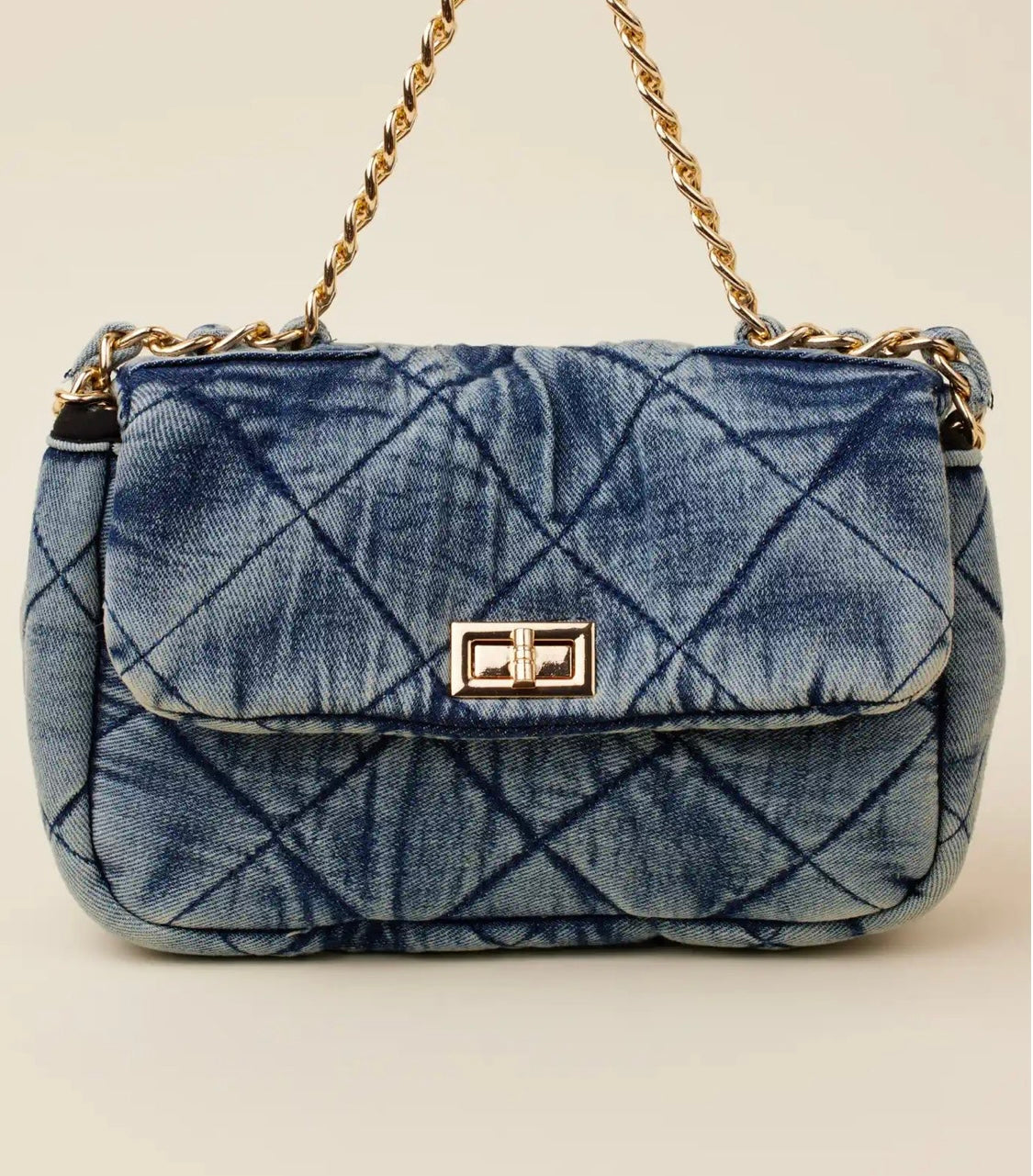 Washed denim Convertible Purse