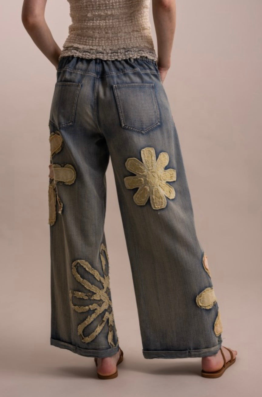 Patchwork denim pants - PREORDER