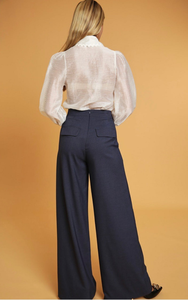 Denim Dress Pants - Bellasbylola.com