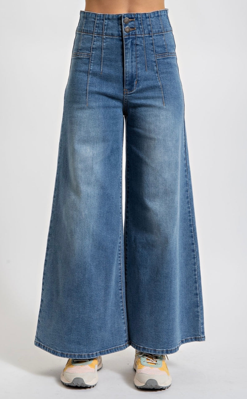 Wide Leg Boot Cut Jeans - Bellasbylola.com