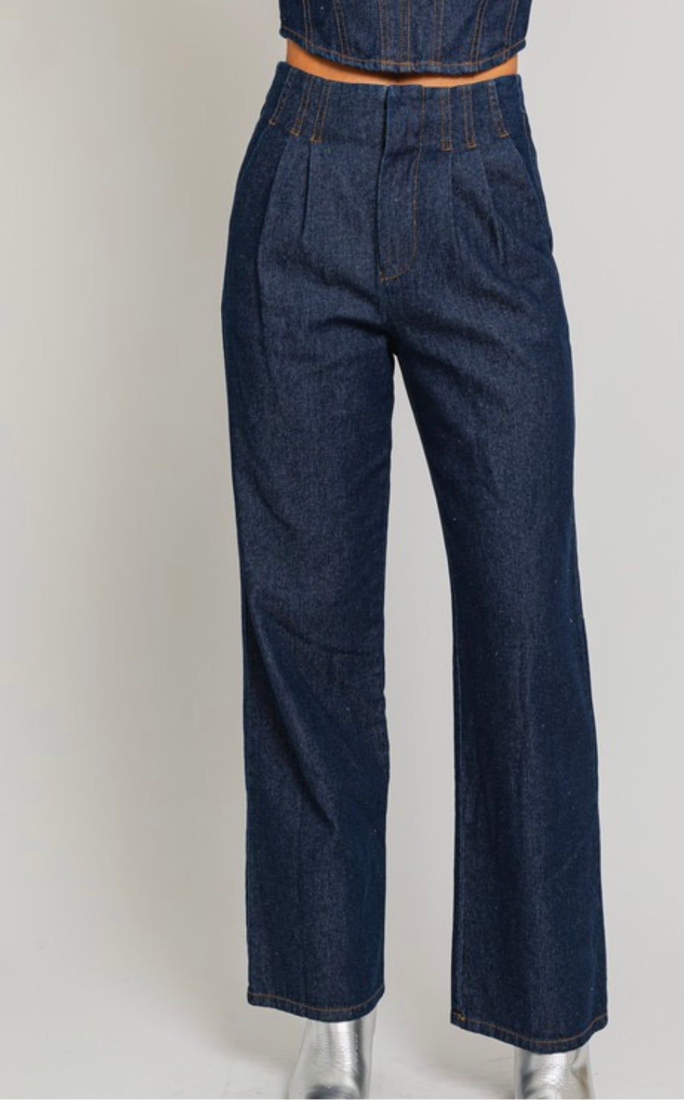 Indigo High Waisted Denim Set - Bellasbylola.com