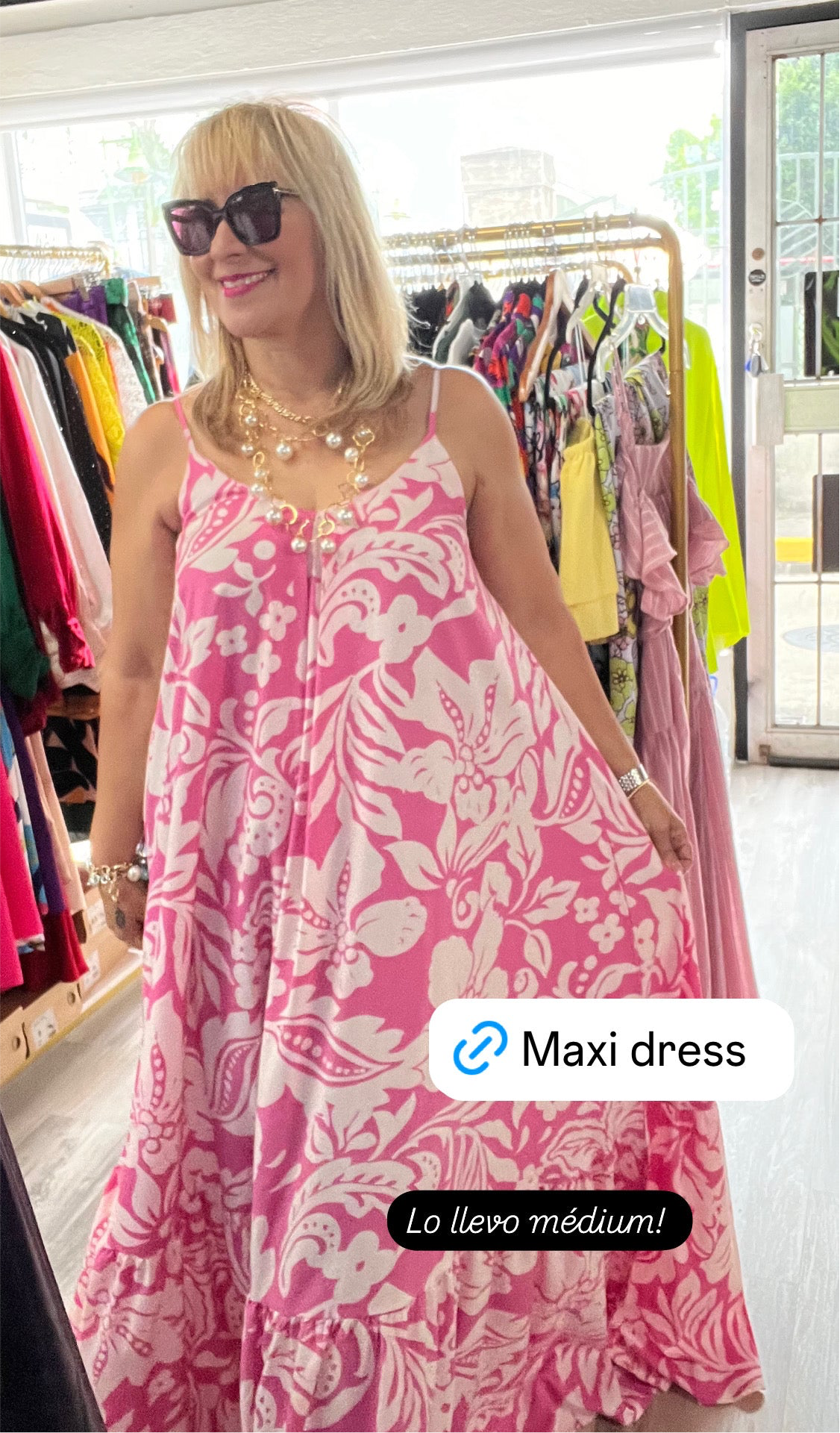 White & Pink Maxi Dress - New ✨✨
