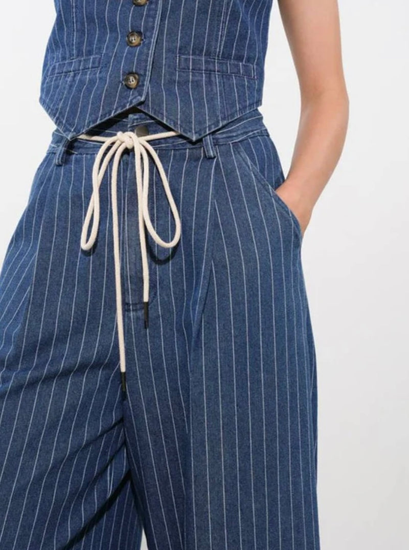 Pinstripe Denim Palazzo New 🌟 - In Store & Online