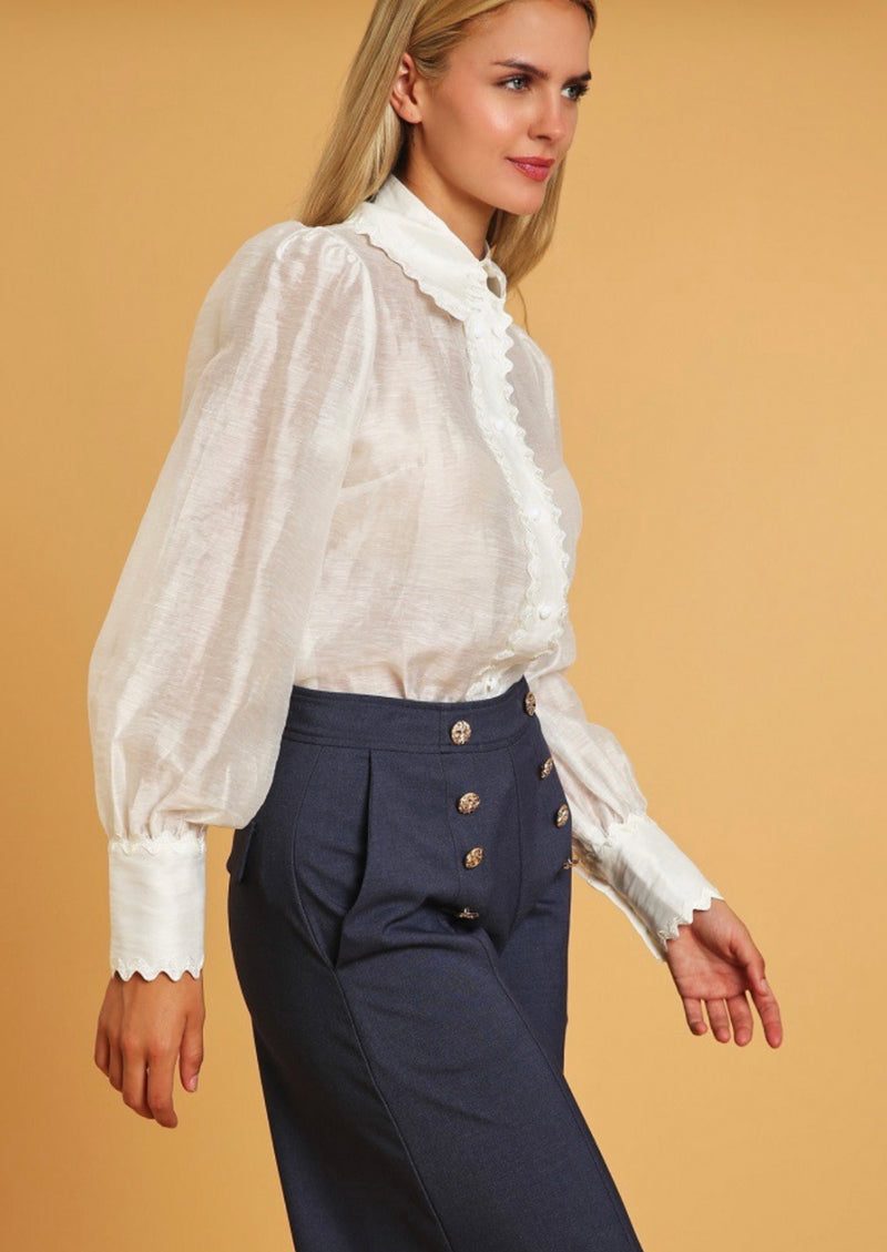 Denim Dress Pants - Bellasbylola.com