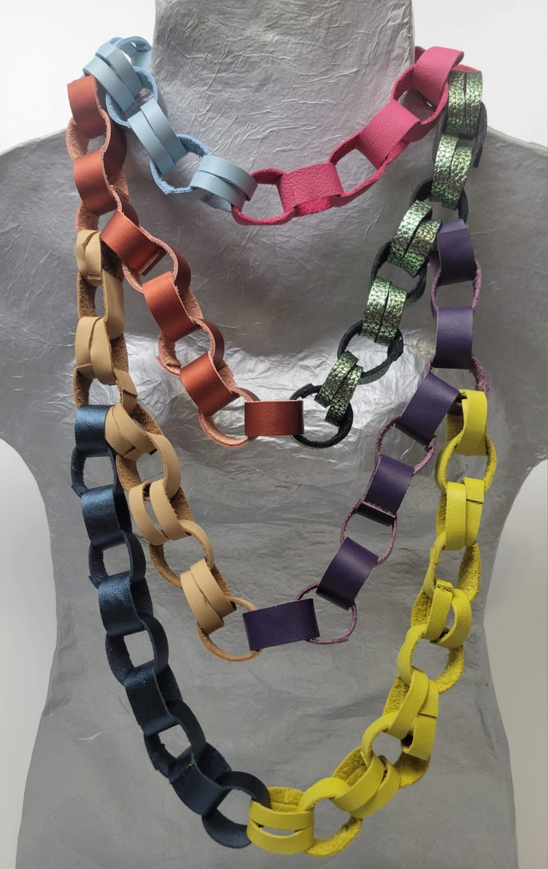 Collar Cadenas Colores Mix de Artesana Arlene Díaz 🇵🇷