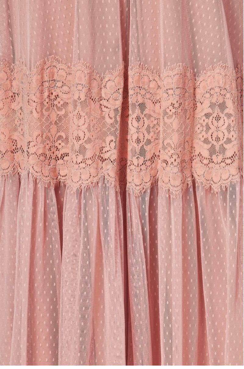 Blush Lace Maxi Dress - New ✨