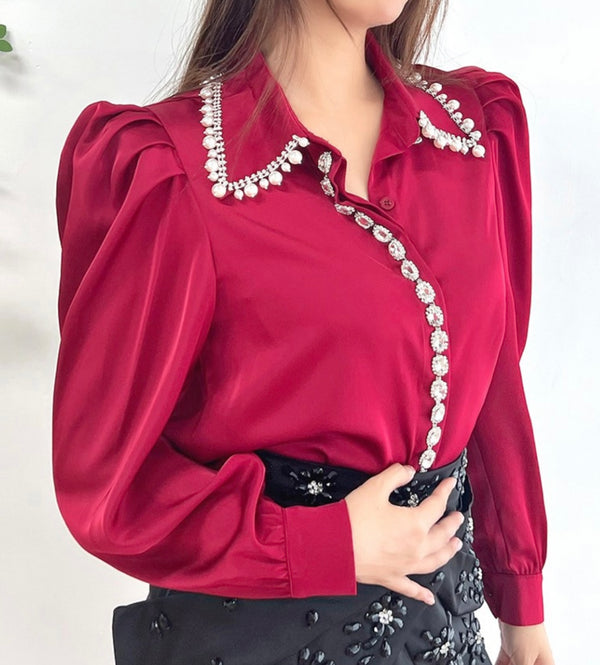 Carnation Embellish Top - Bellasbylola.com