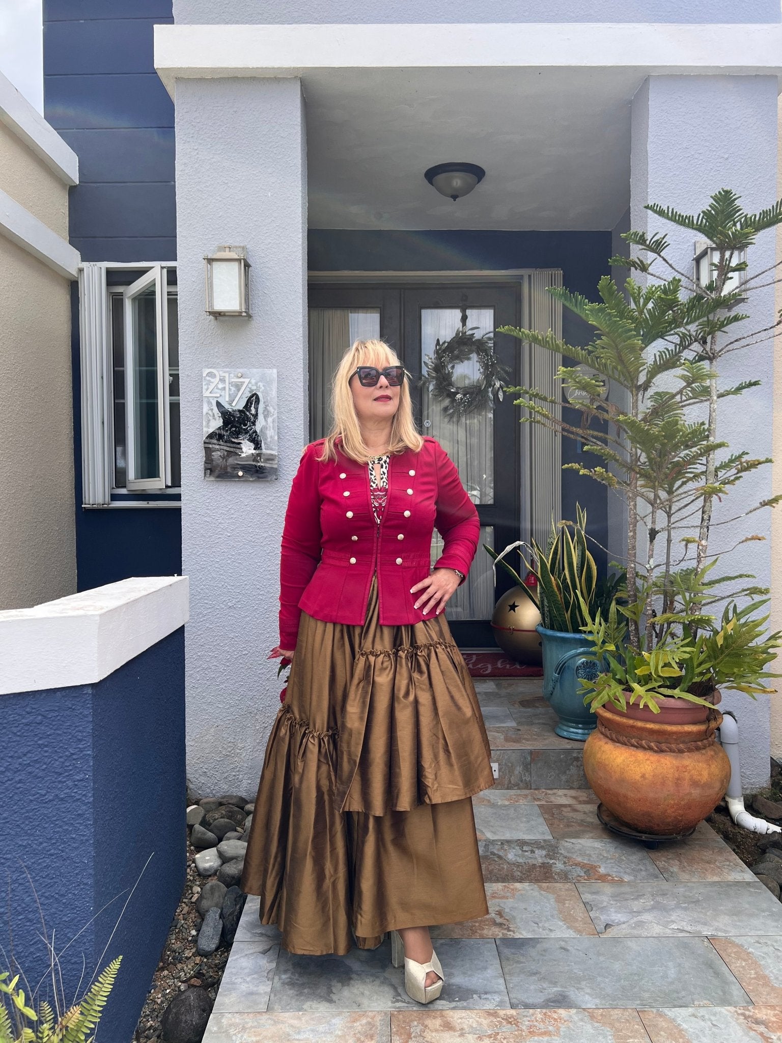 Asymmetrical Tiered Ruffled High - Waisted Maxi Skirt - Tax Included - Bella Boutique & Bellasbylola.com