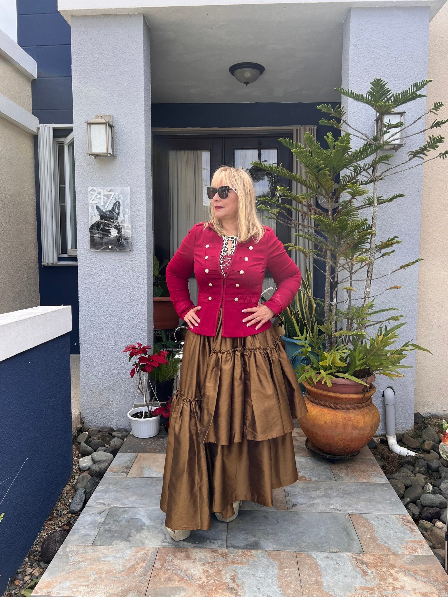 Asymmetrical Tiered Ruffled High - Waisted Maxi Skirt - Tax Included - Bella Boutique & Bellasbylola.com