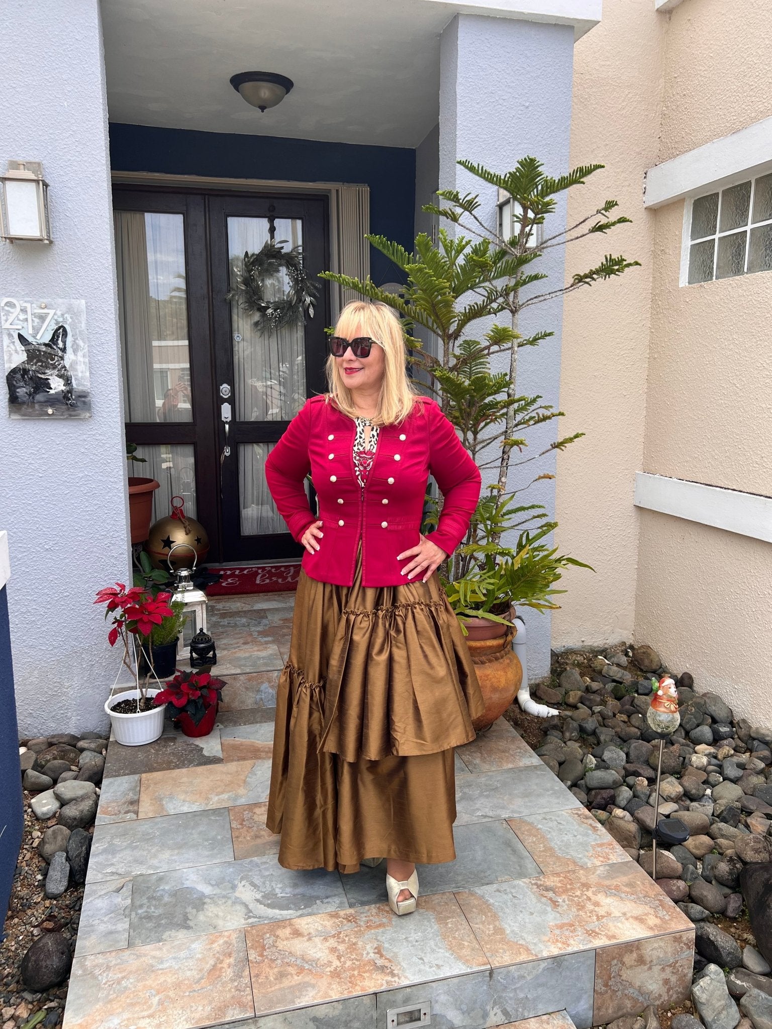 Asymmetrical Tiered Ruffled High - Waisted Maxi Skirt - Tax Included - Bella Boutique & Bellasbylola.com