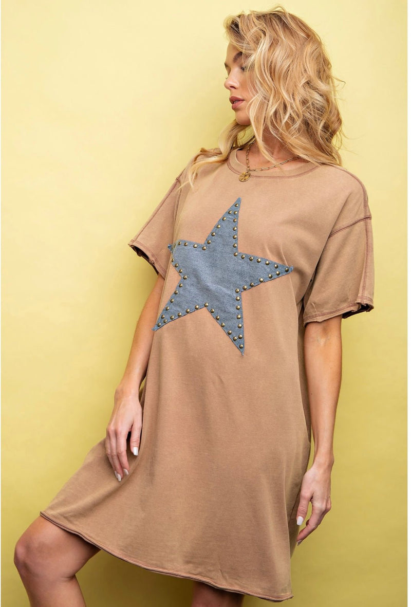 Avocado Star T-Shirt Dress - Bella Boutique & Bellasbylola.com