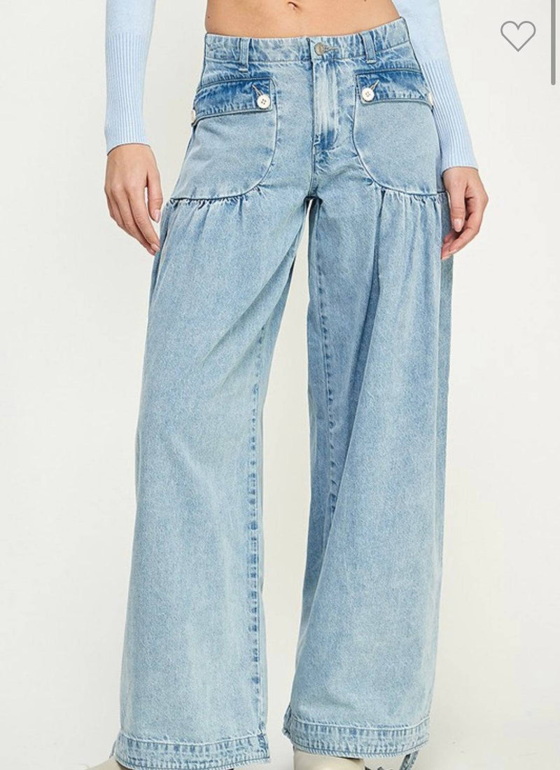 Baggy Retro Jeans - Bella Boutique & Bellasbylola.com