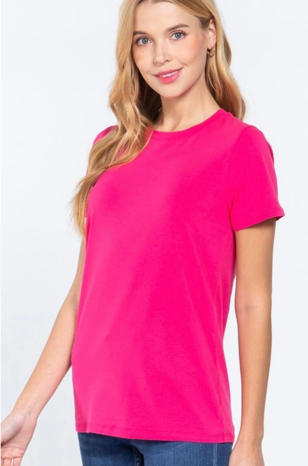 Basics Cotton Tops (various colors) - Bella Boutique & Bellasbylola.com