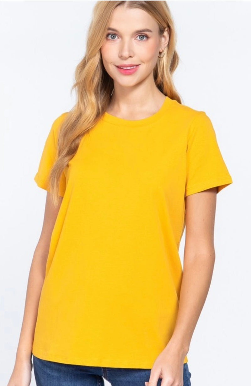 Basics Cotton Tops (various colors) - Bella Boutique & Bellasbylola.com