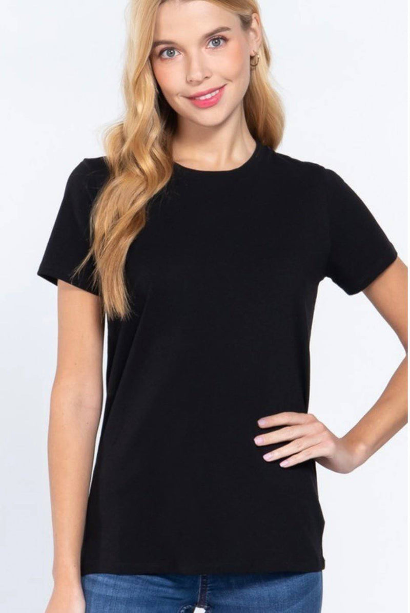 Basics Cotton Tops (various colors) - Bella Boutique & Bellasbylola.com