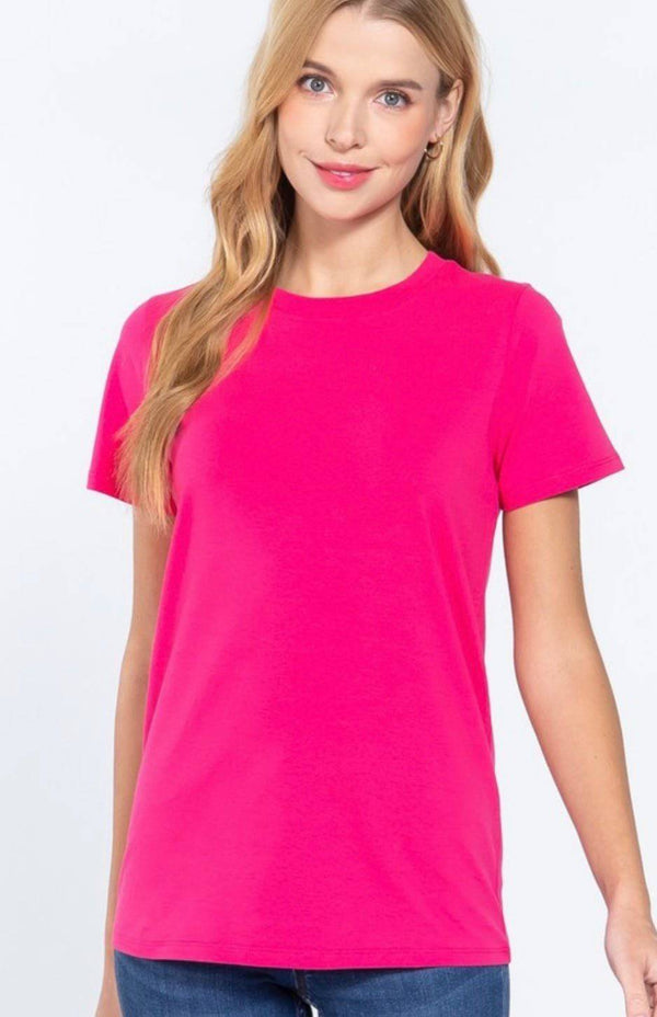 Basics Cotton Tops (various colors) - Bella Boutique & Bellasbylola.com