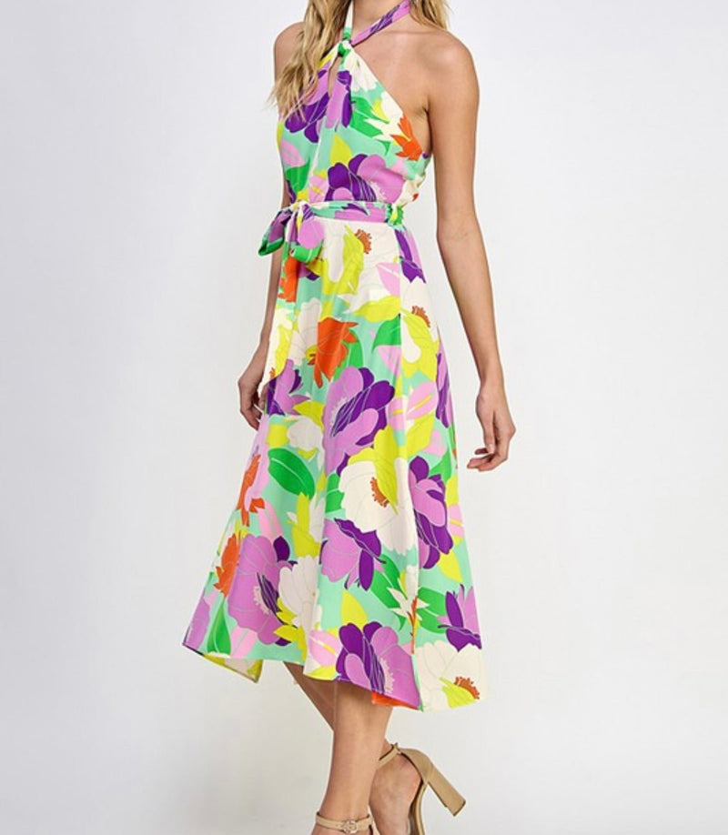 Beautiful Color Midi Dress - Bella Boutique & Bellasbylola.com