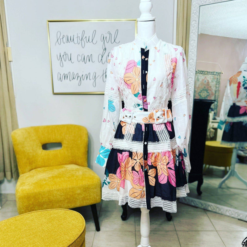 Bella Dress - Pink & Orange Flowers - Bella Boutique & Bellasbylola.com