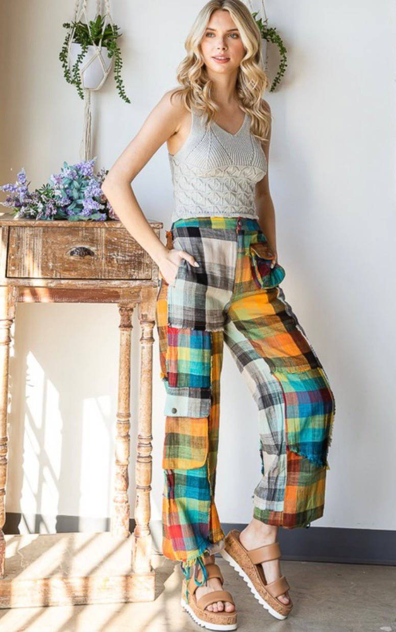 Multi Colors Cargo Pants - Bella Boutique & Bellasbylola.com