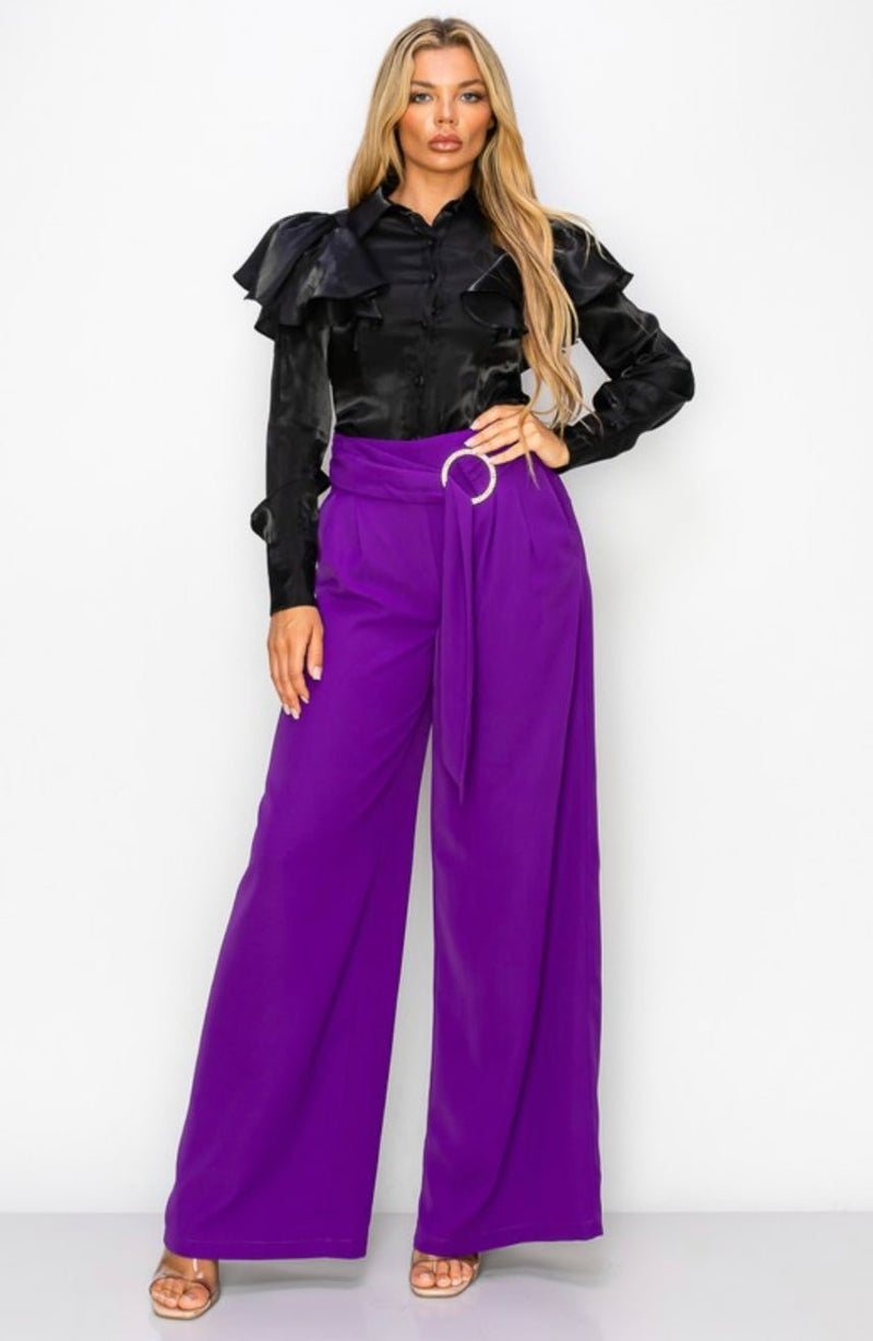 Violeta Palazzo Pants - Bella Boutique & Bellasbylola.com