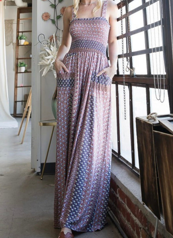 Floral Purple Jumpsuit - Bella Boutique & Bellasbylola.com