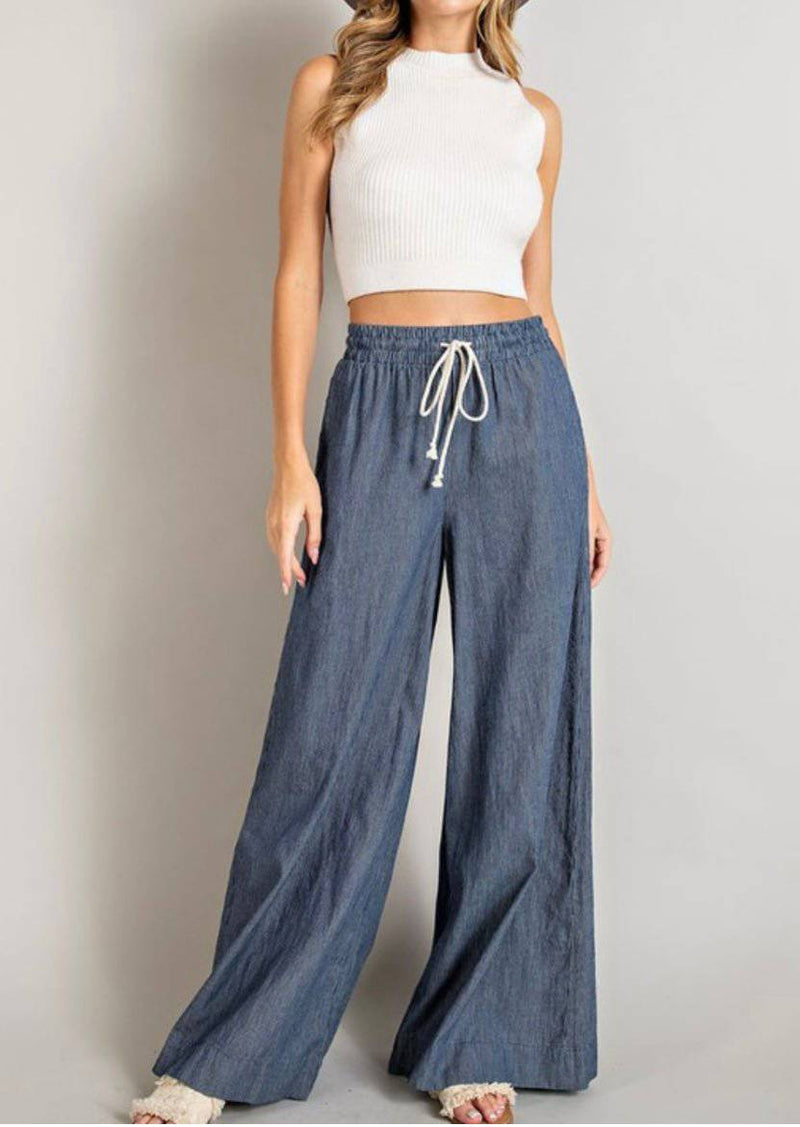 Pinstripe Palazzo Pants - Bella Boutique & Bellasbylola.com