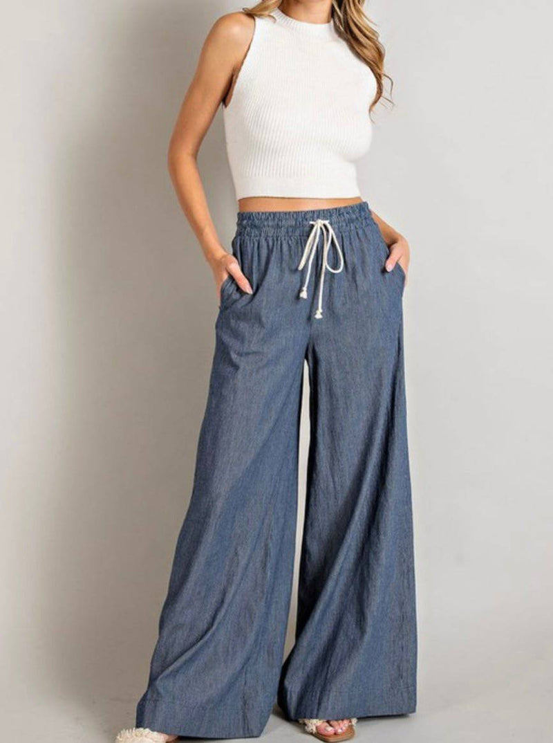 Pinstripe Palazzo Pants - Bella Boutique & Bellasbylola.com