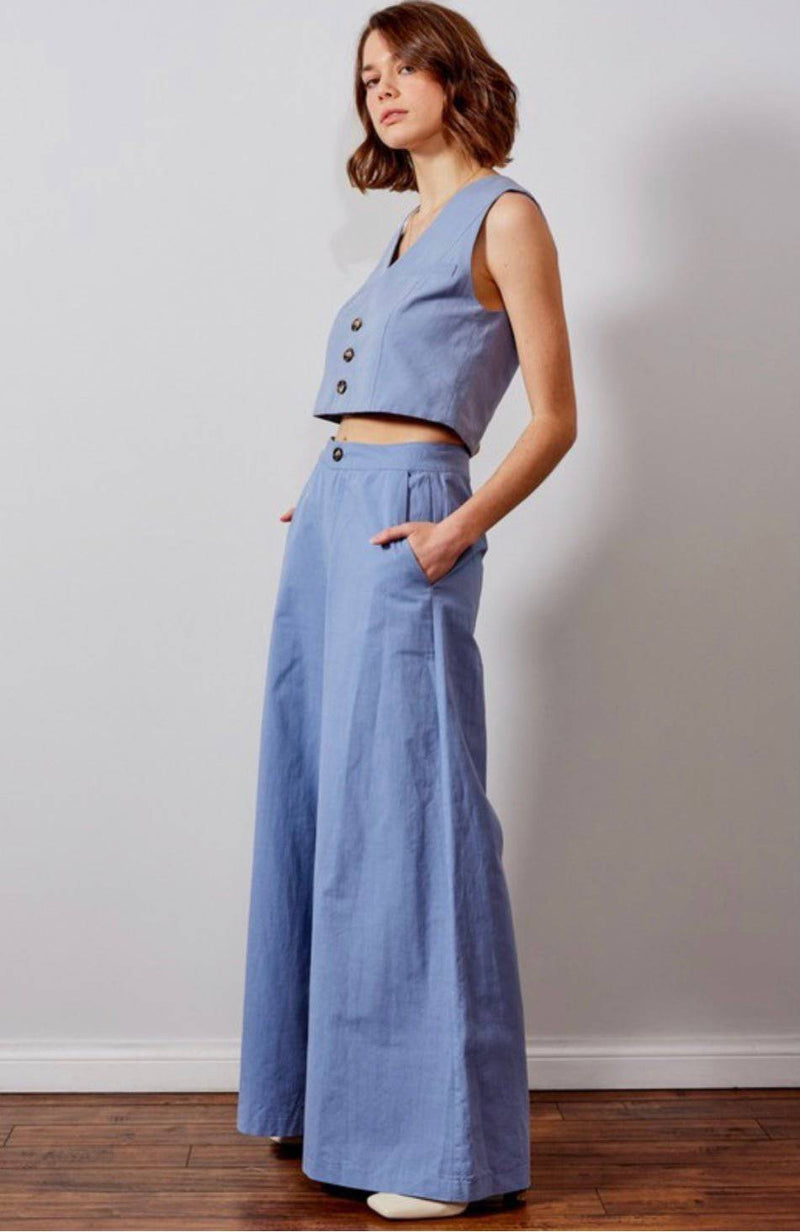 Teresa Azul Cielo Trousers - Bella Boutique & Bellasbylola.com