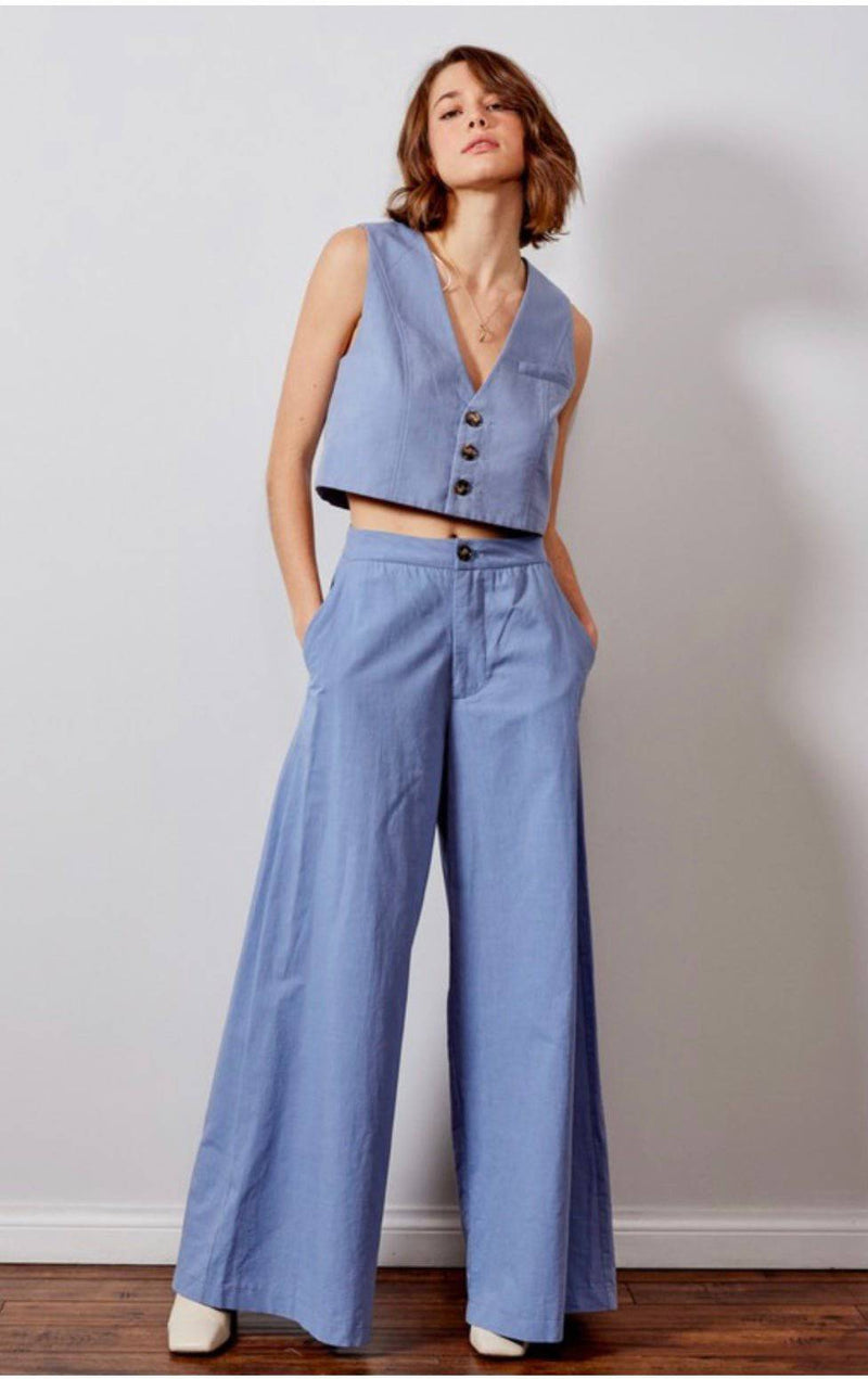 Teresa Azul Cielo Trousers - Bella Boutique & Bellasbylola.com