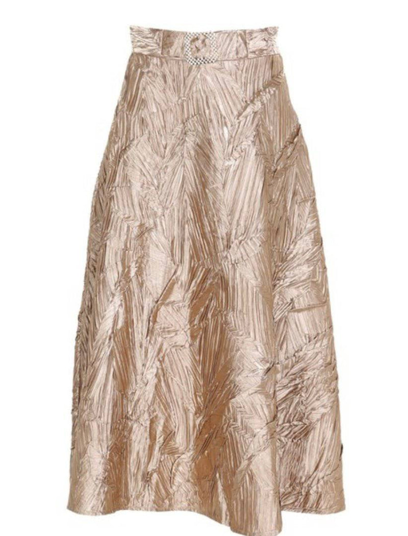 Exquisite Champagne Midi Skirt - Bella Boutique & Bellasbylola.com