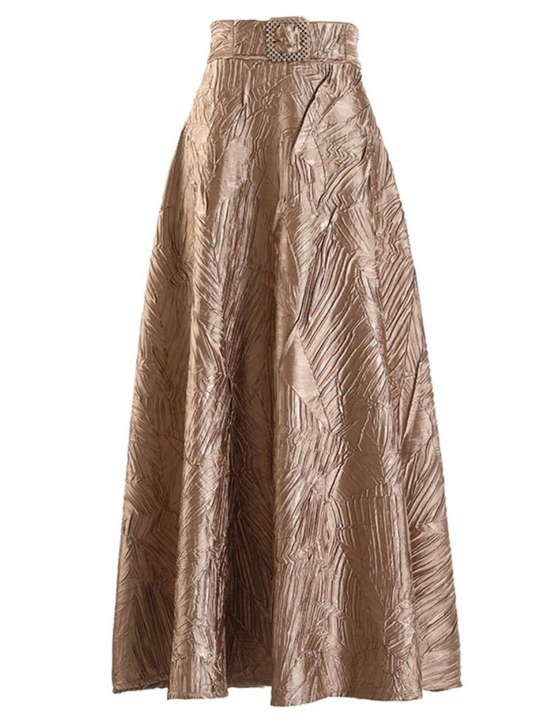 Exquisite Champagne Midi Skirt - Bella Boutique & Bellasbylola.com