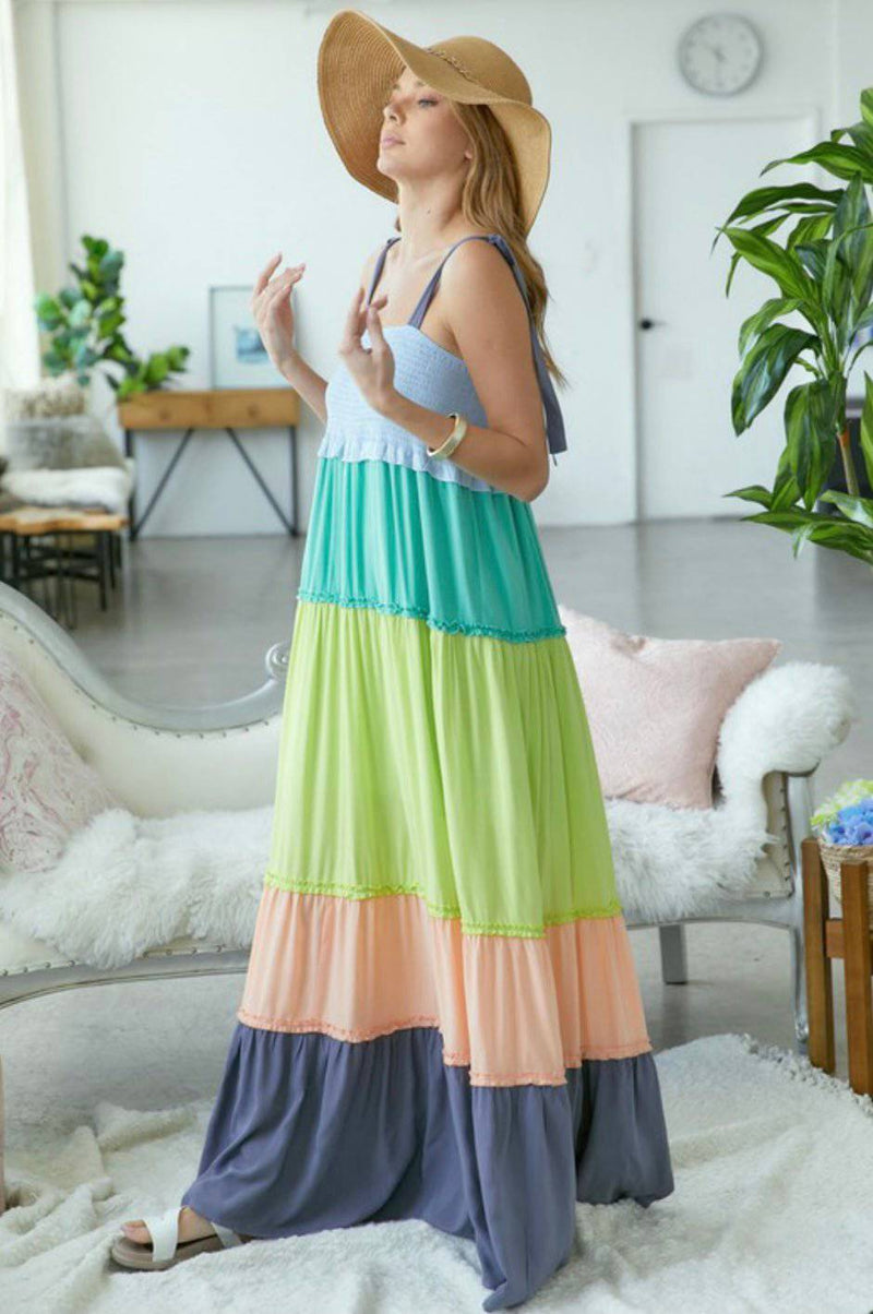 Multi Color Maxi dress - Bella Boutique & Bellasbylola.com