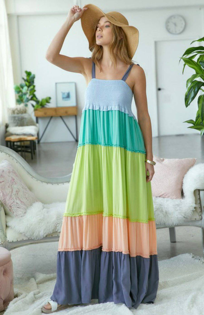 Multi Color Maxi dress - Bella Boutique & Bellasbylola.com