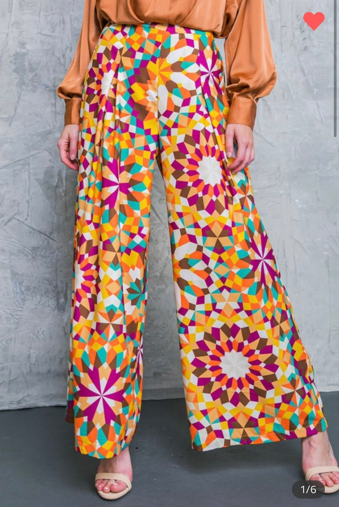 Luxury Berry Teal Rust Palazzo Pants - Elastic Waist, Wide Leg -100% Polyester - Sophisticated Style -Bellasbylola.com