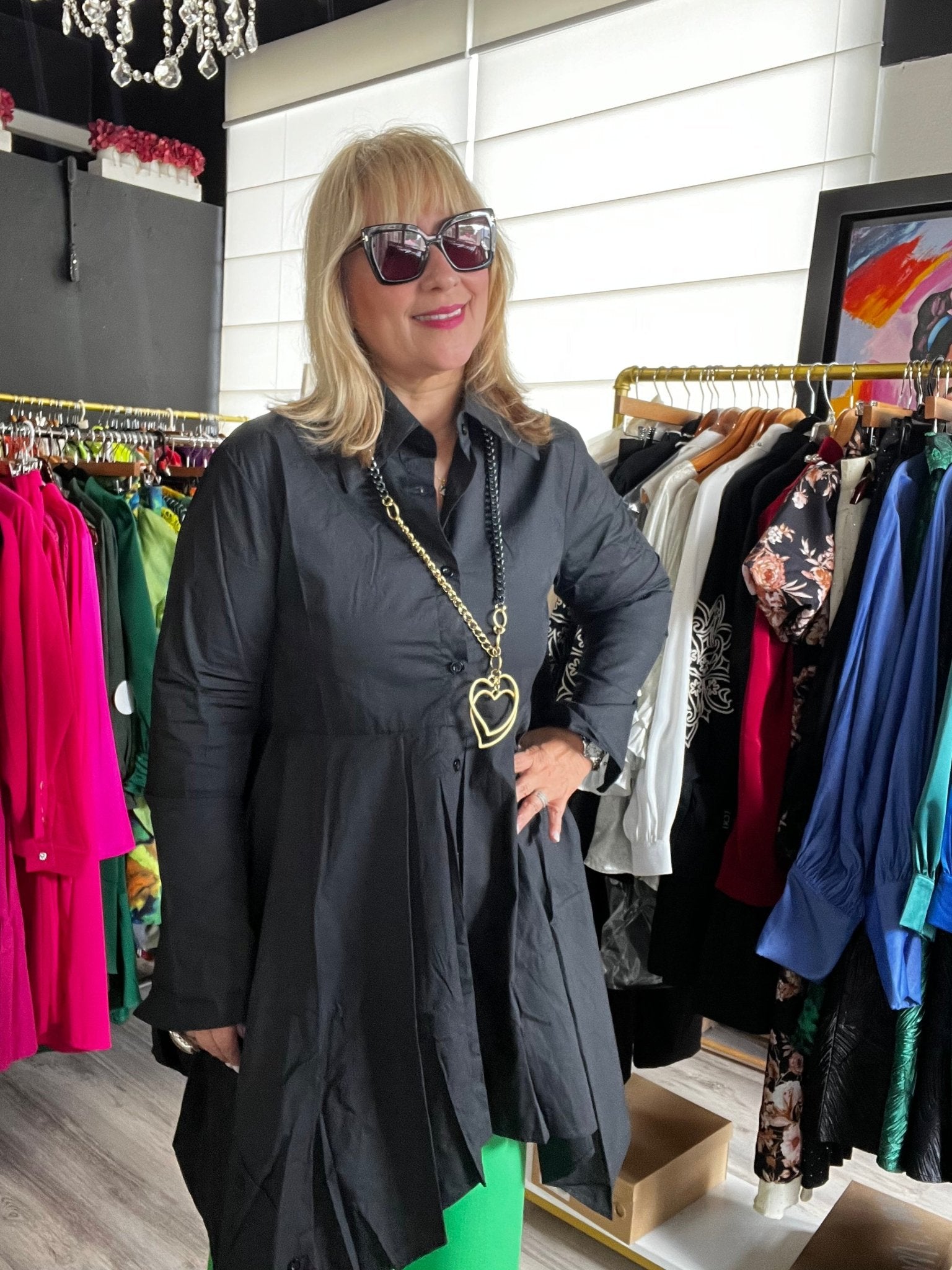 Black Shirt Dress - PREMIUM CLOTHING TAX INCLUDED - Bella Boutique & Bellasbylola.com