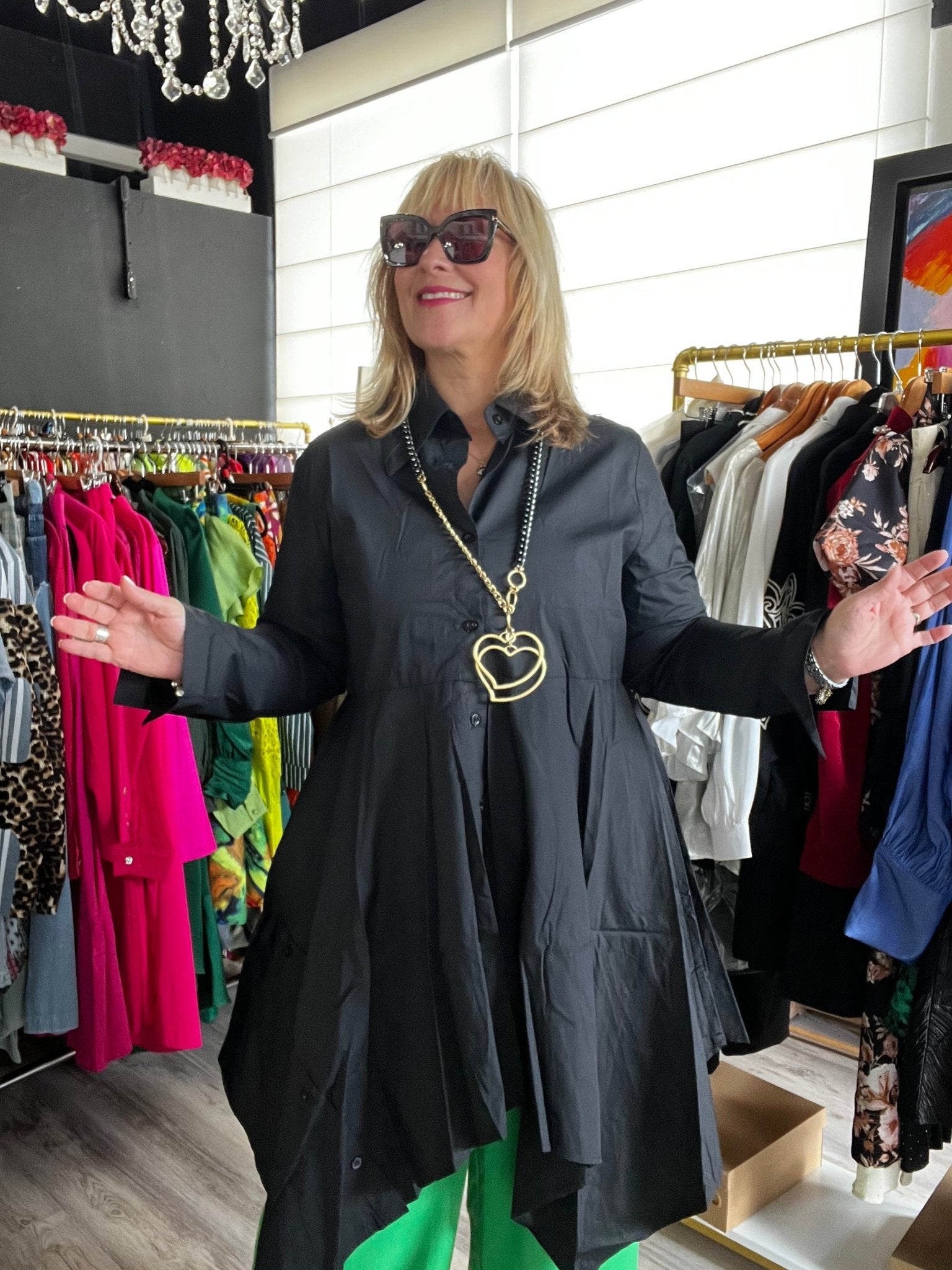 Black Shirt Dress - PREMIUM CLOTHING TAX INCLUDED - Bella Boutique & Bellasbylola.com