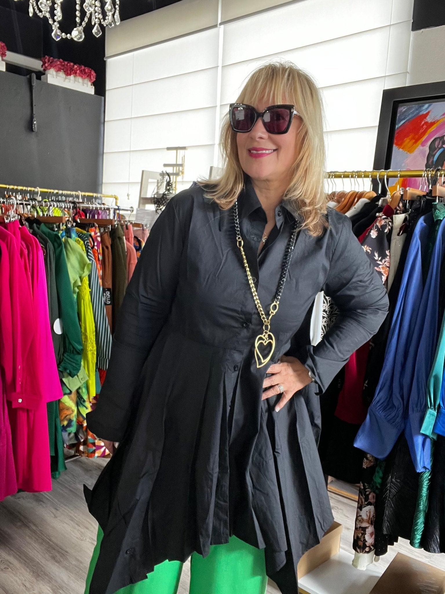 Black Shirt Dress - PREMIUM CLOTHING TAX INCLUDED - Bella Boutique & Bellasbylola.com
