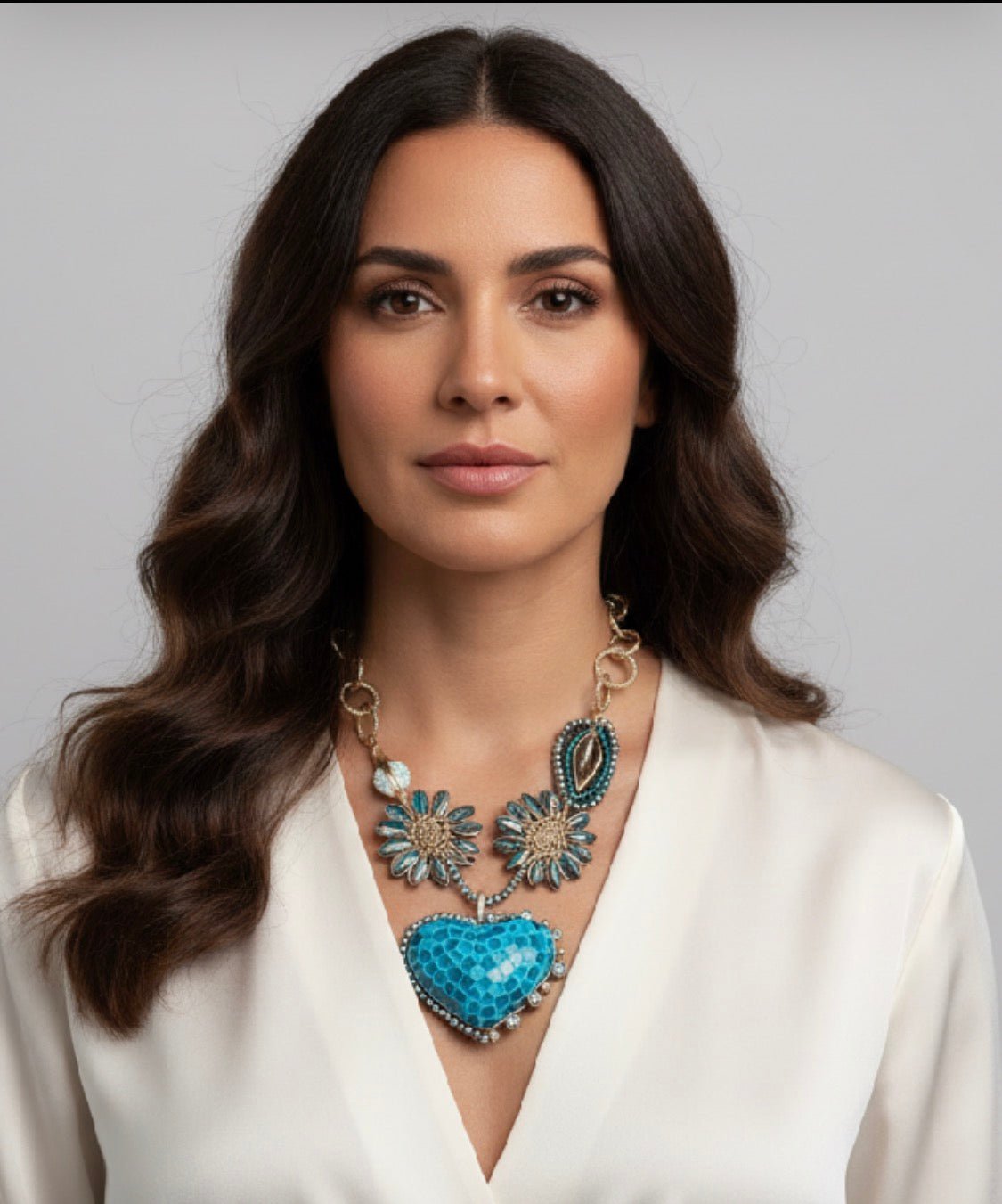 Blue Heart Mexican Handmade Necklace - Bella & Bellasbylola.com