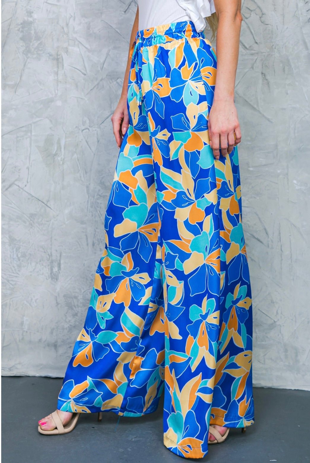 Blue Print Pants - Bella Boutique & Bellasbylola.com