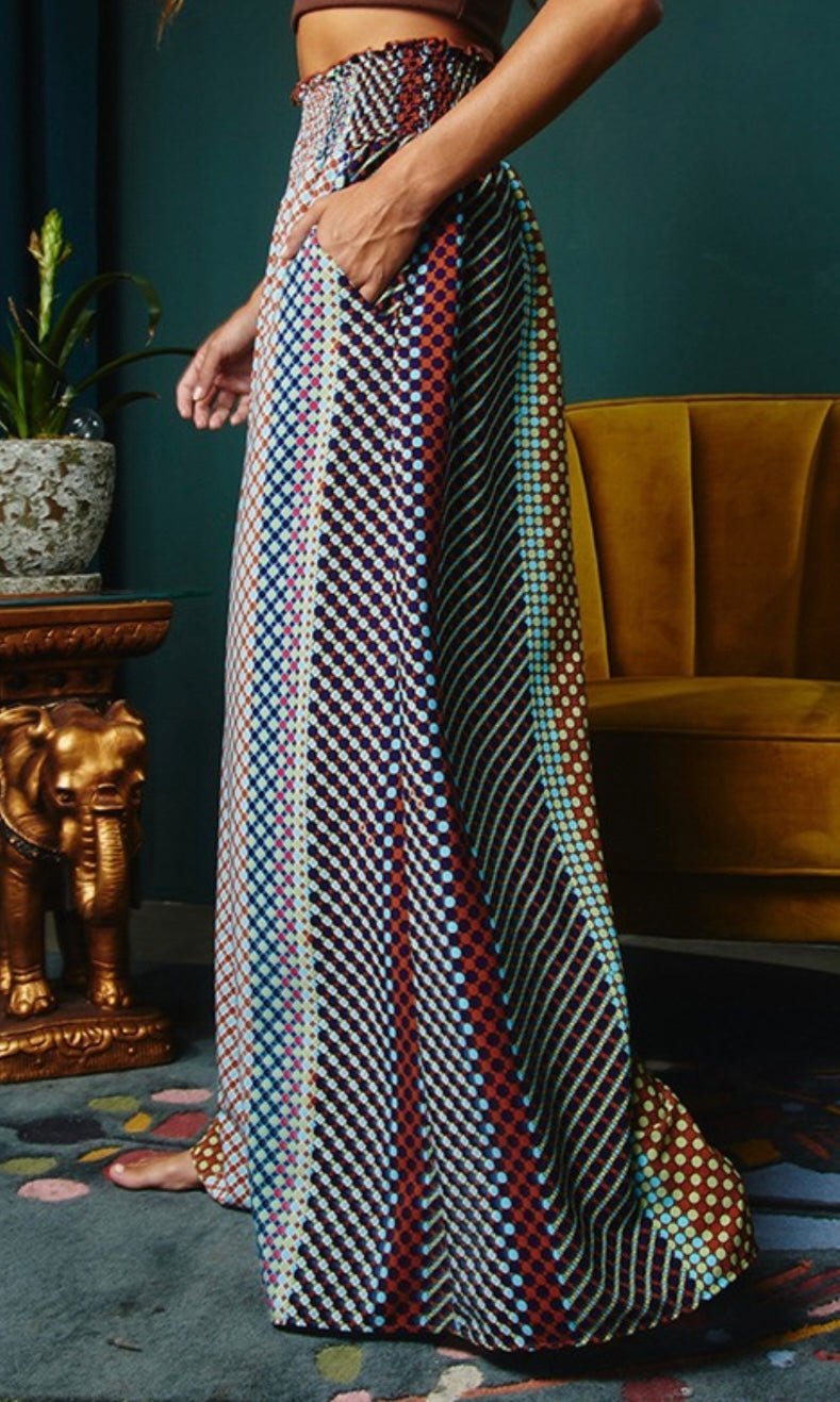 Smocked Waist Wide Leg Pants - 100% Polyester - True to Size - Bella Boutique & Bellasbylola.com