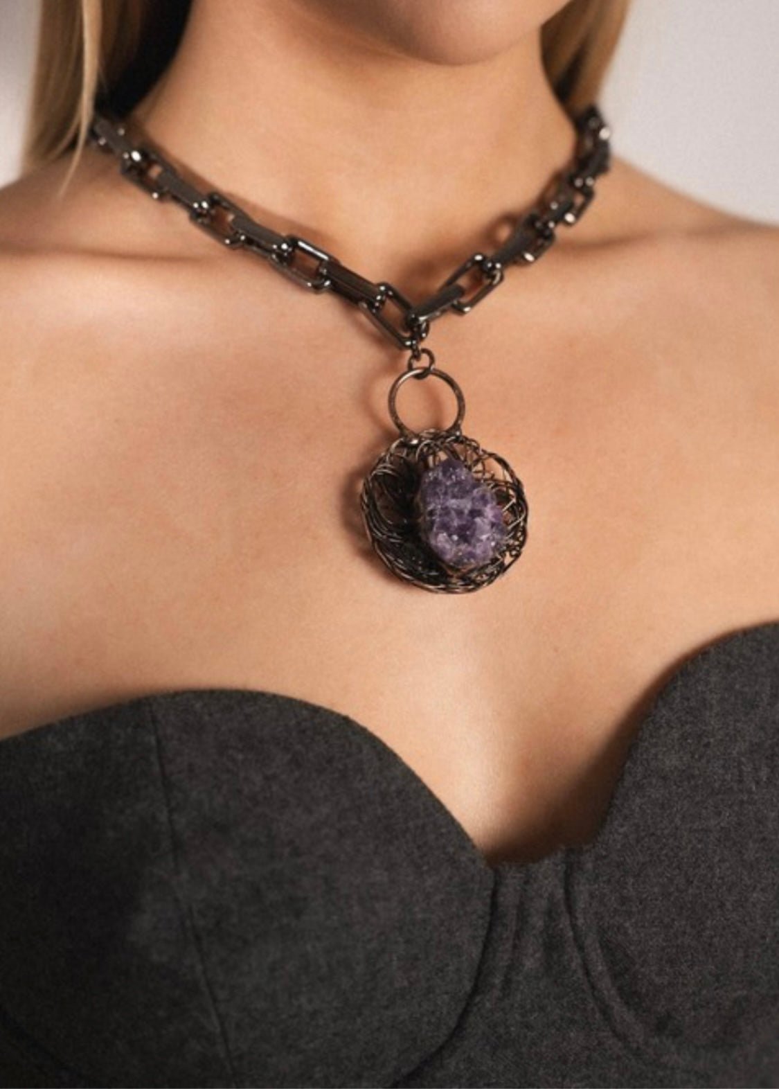 Collar de Amatista - Amethyst Necklace - Hecho en Málaga, España - Bella Boutique & Bellasbylola.com