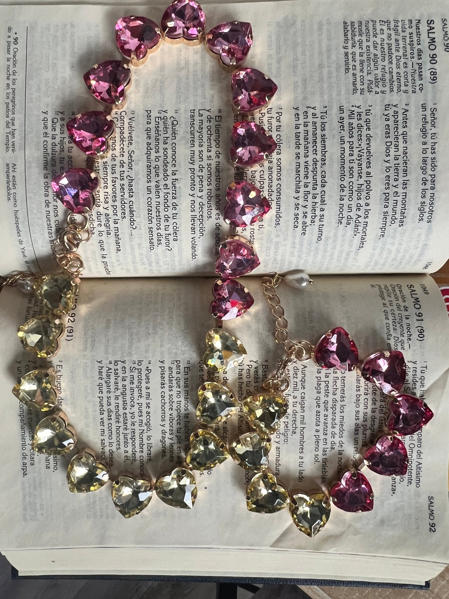 Collar de Piedras & Pulsera -Set Bisuteria - Turka Rosa / Amarillo - Bella Boutique & Bellasbylola.com