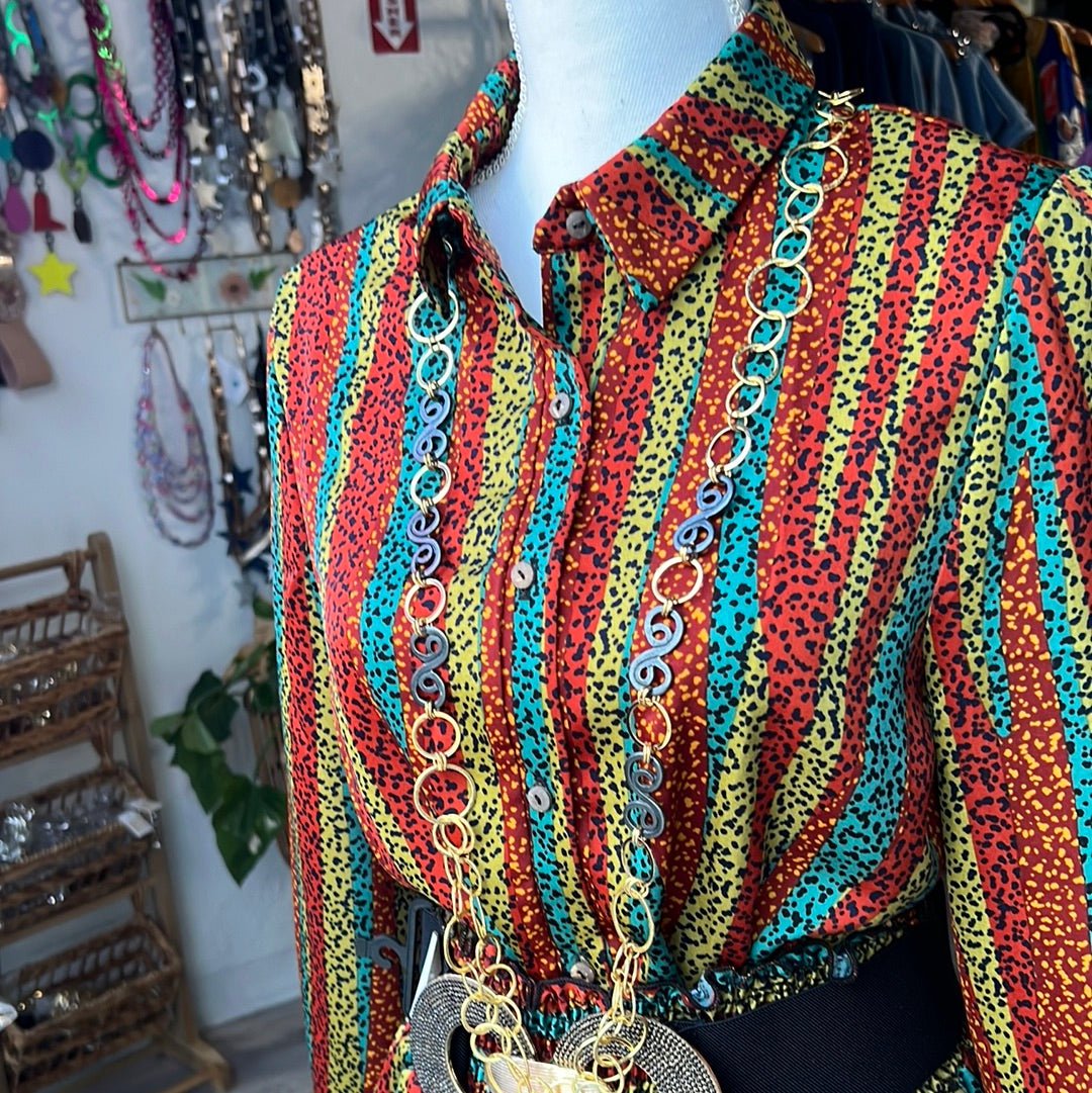 Collar turko Oro con Negro - Bella Boutique & Bellasbylola.com