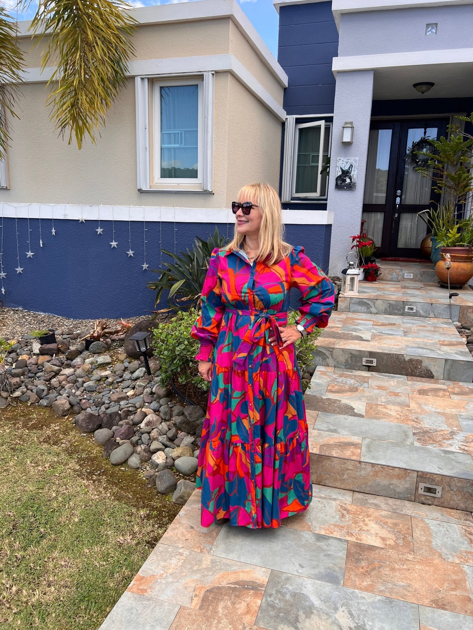 Colorful Button Down Maxi Shirt Dress - Bella Boutique & Bellasbylola.com