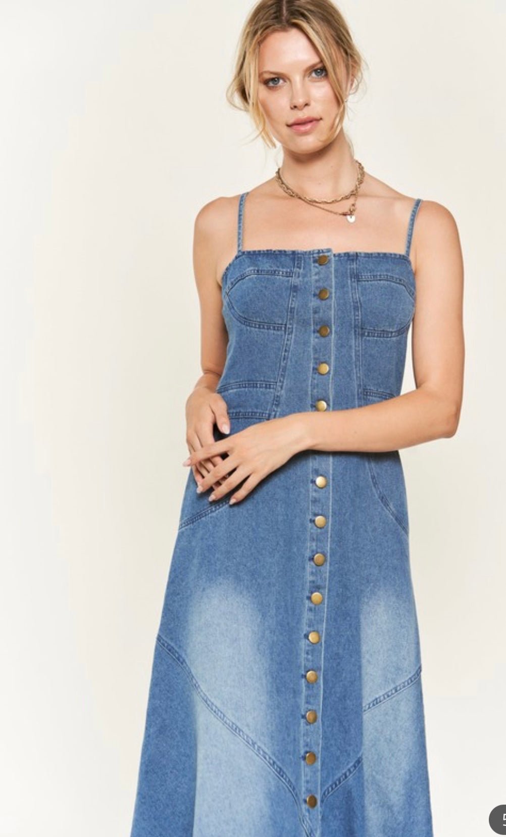 Mermaid Style Denim Maxi Dress with Adjustable Straps - Perfect for Any Occasion - Bella Boutique & Bellasbylola.com