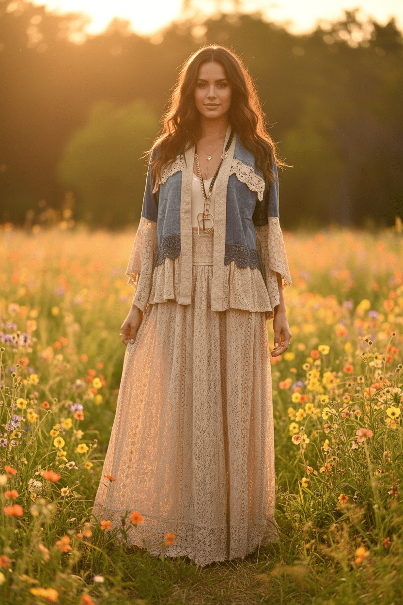 Desert Dream Boho Dream Flow Lace Wide Leg Trousers - Bella & Bellasbylola.com